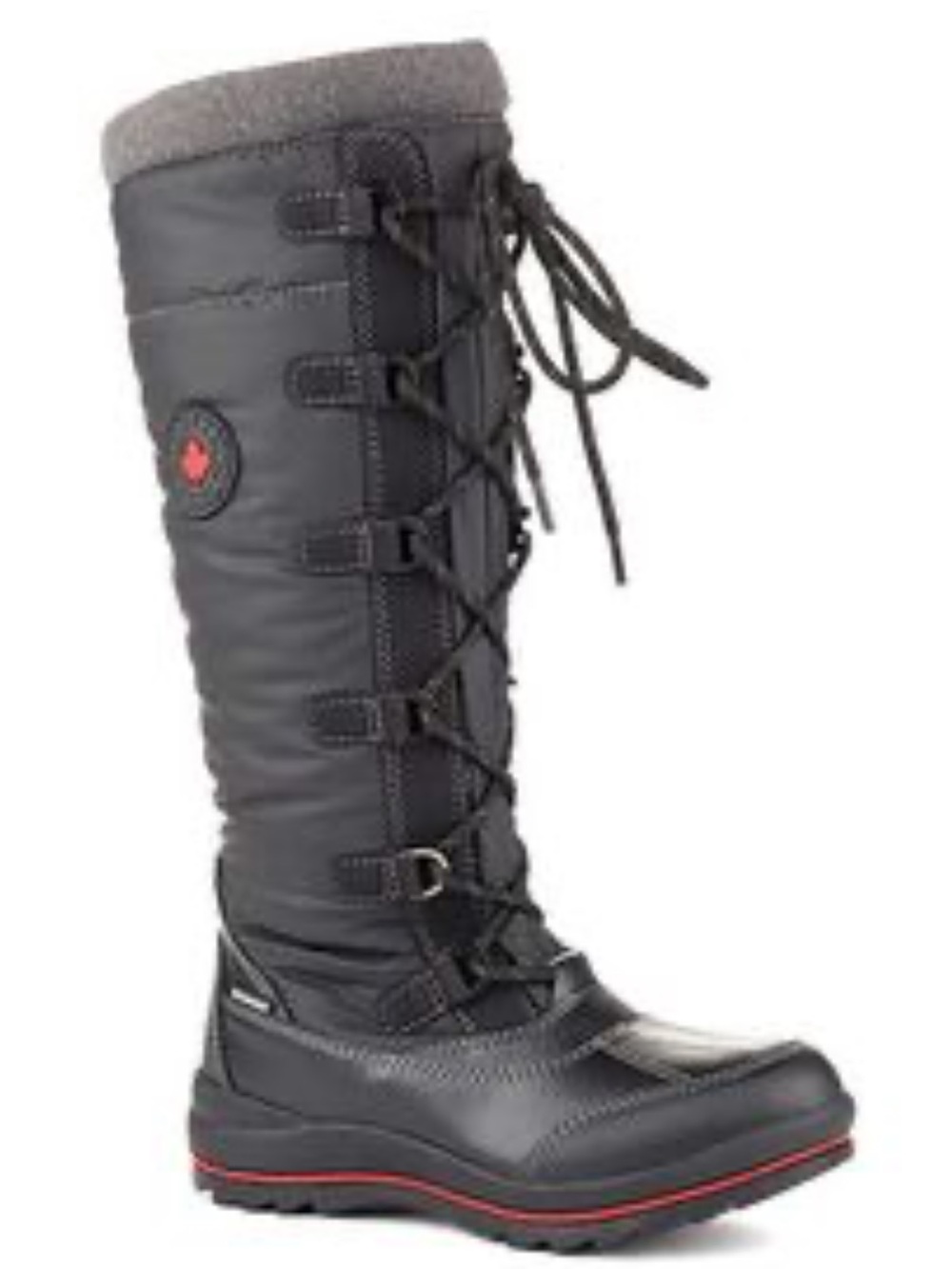 Cougar Canada Women’s Black Canuck 3 Lace Up Tall Winter Snow Boots - Sz 9, NWOB - Picture 2 of 13